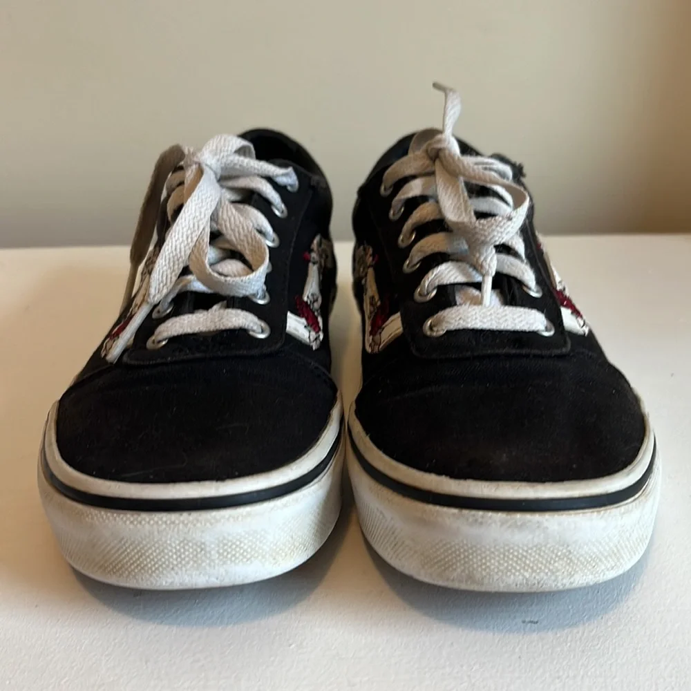Vans Kid’s Old Skool Missy Rose Black Red Shoes Size 3